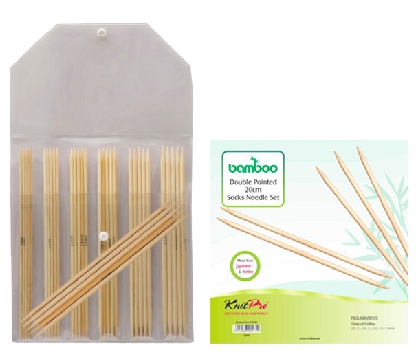 Набор чулочных бамбуковых спиц длиной 20 см KnitPro Bamboo. арт. 22545